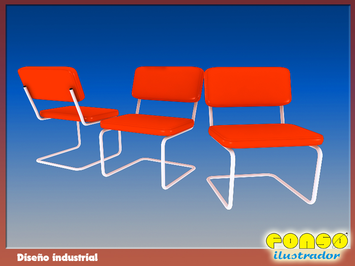 industrial sillas .Trabajo diseño gráfico. FONSO. Ilustrador